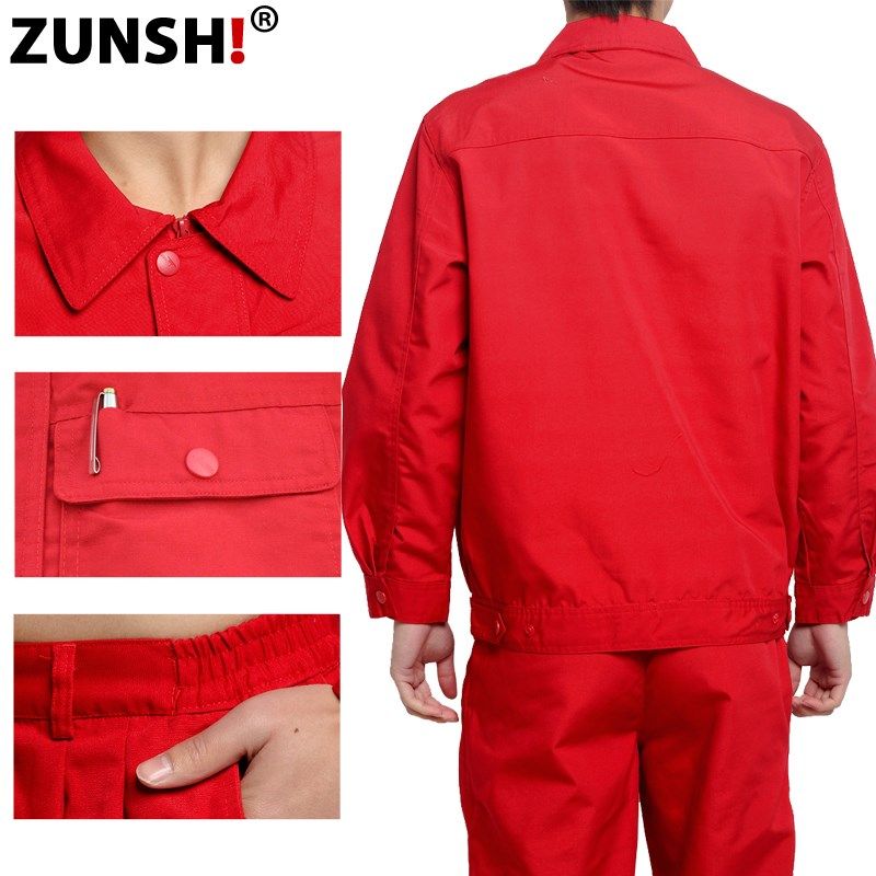 秋冬长袖工作服套装男女劳保服汽修车间工装耐磨加厚工程服厂服