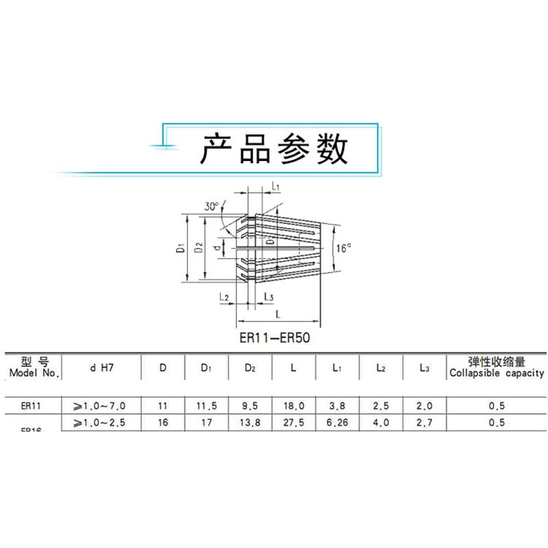 ER弹簧筒夹UPER32夹头0.005高精密卡簧 雕刻机筒夹EDVT数控夹套
