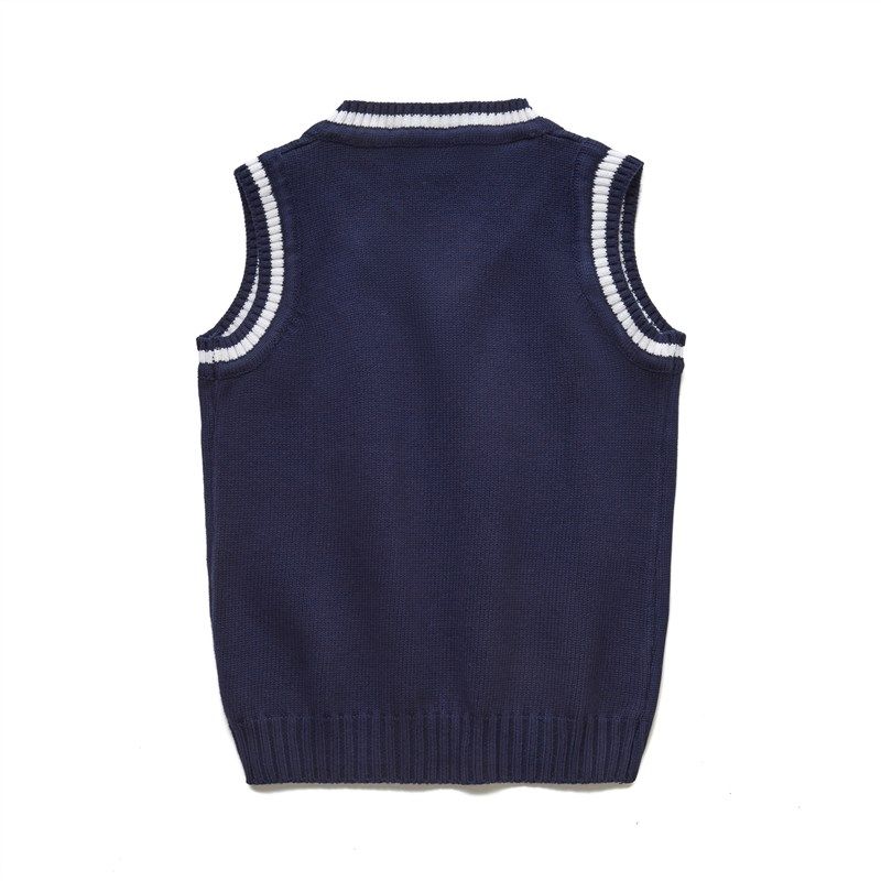 儿童毛衣马甲男童背心针织衫女童毛线毛衣春秋冬纯棉新款学生校服