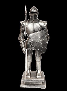 中世纪罗马士兵模型铁皮工艺品怀旧盔甲人橱窗柜收藏装饰复古摆件