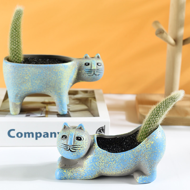 猴尾柱花盆卡通可爱猫咪尾巴陶瓷多肉花盆桌面创意简约仙人掌,鲜花速递/花卉仿真/绿植园艺,花盆,淘宝优惠券,粉丝福利购,淘宝优惠卷