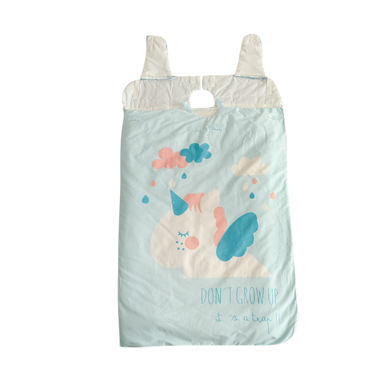 儿童纯棉睡袋 纯棉花被芯 多功能宝宝防踢被 宽松盖被有袖四季款