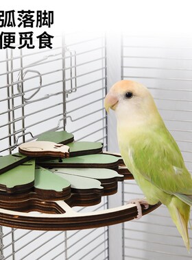 优嗖鹦鹉益智觅食玩具站杆虎皮牡丹玄鹦鹉鸟玩具益智啃咬造景站台