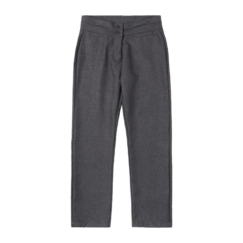 深灰西装长裤正装西服裤子学校礼服校服春秋款灰色半松紧裤腰西裤