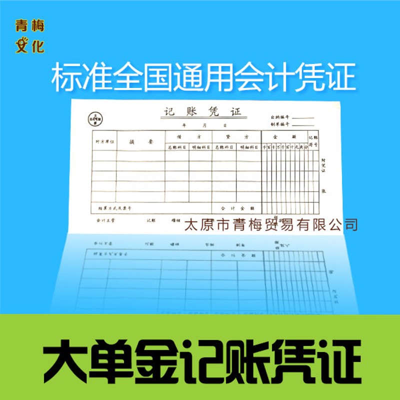 会计财务专用报销单单大单金栏凭证小记账凭证单金额15本装通用