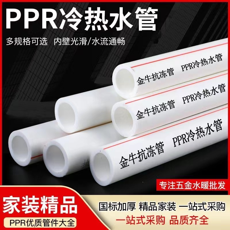 PPR冷热自来水管20-110工程家用给水管热熔管4分6分 热熔水管