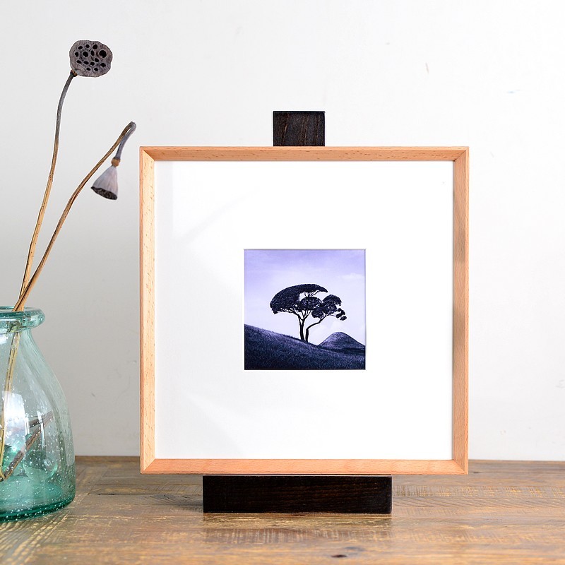 榫卯实木画框婚纱照相框胡桃木海报装裱挂墙极简窄边框A3正方定制