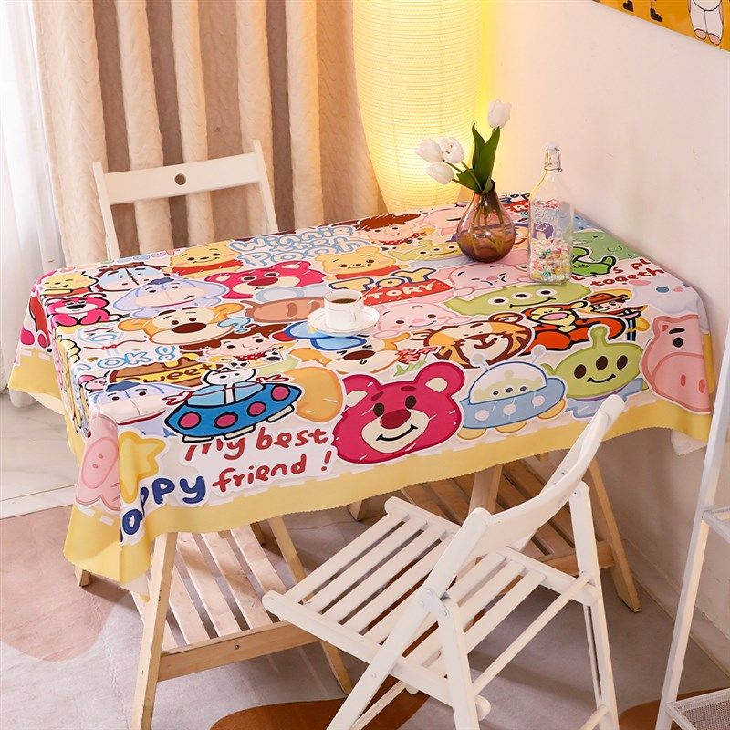 卡通桌布防水布艺可爱草莓熊儿童书桌电脑茶几桌垫书桌防尘盖布,居家布艺,桌布,淘宝优惠券,粉丝福利购,淘宝优惠卷