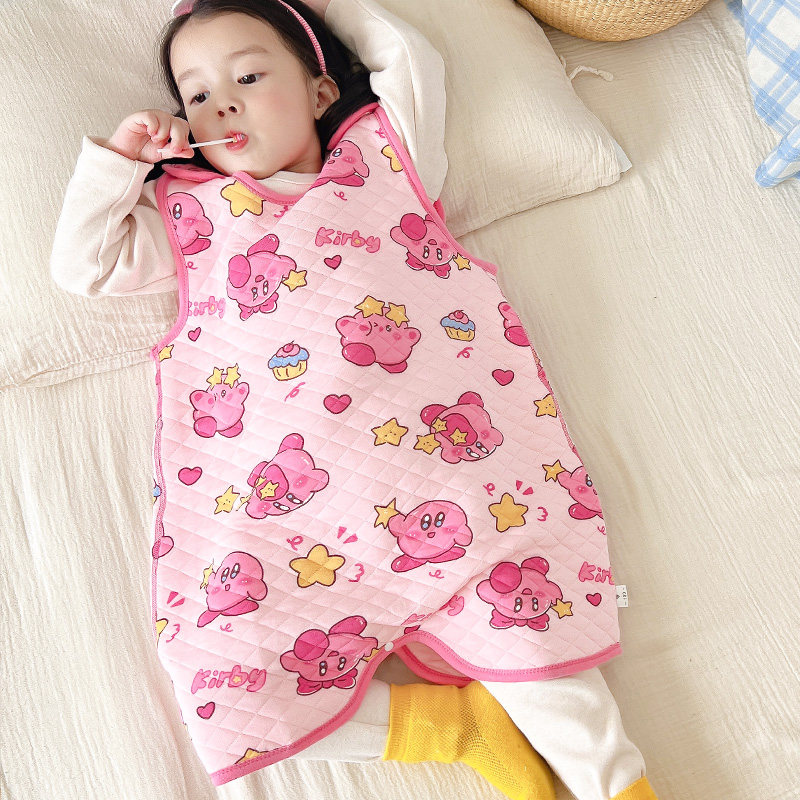 宝宝无袖睡袋婴儿背心式马甲春秋款儿童恐龙睡衣睡觉护肚子秋冬款