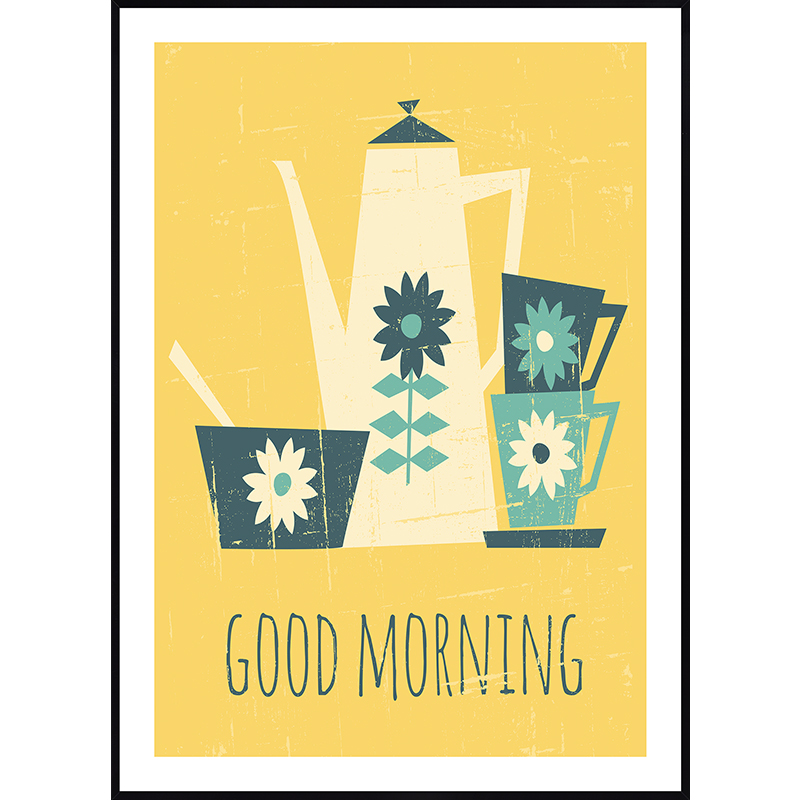 鳟鱼 北欧抽象餐厅画水果艺术装饰画 饭厅简约挂画家里厨房的壁画图片