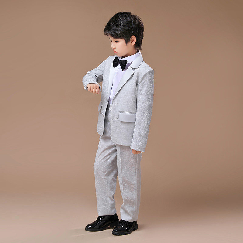 男童银灰色礼服两粒扣西装套装儿童表演服舞台装小学生钢琴演出服,童装/婴儿装/亲子装,儿童礼服,淘宝优惠券,粉丝福利购,淘宝优惠卷
