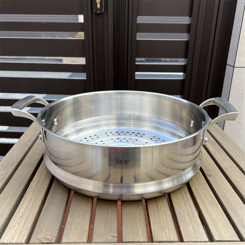 304不锈钢馒头蒸屉包子蒸格蒸笼篦子蒸架加高隔水24-26-28cm