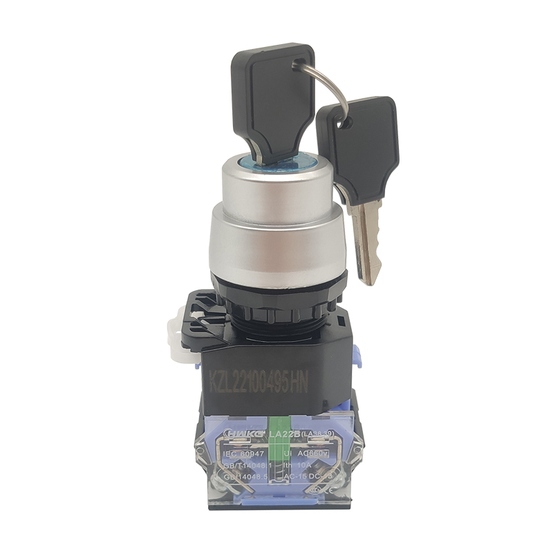 凯卓立开关 锁匙电源开关 二代电控箱控制开关带钥匙点动按钮开关