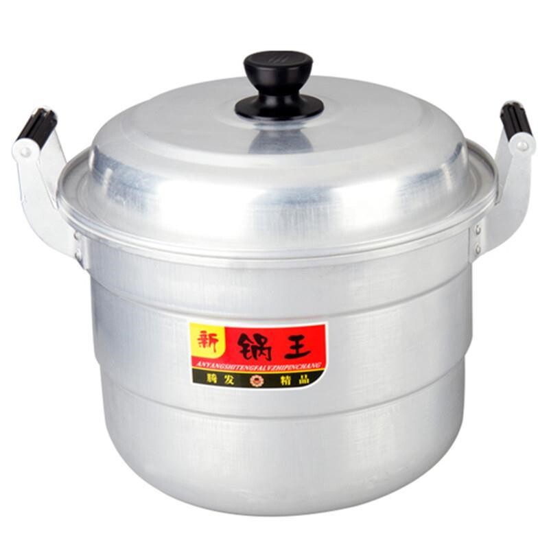 玉鸟特厚老式铝锅家用二层蒸锅纯铝汤锅烧水锅大容量锑锅蒸馒头锅