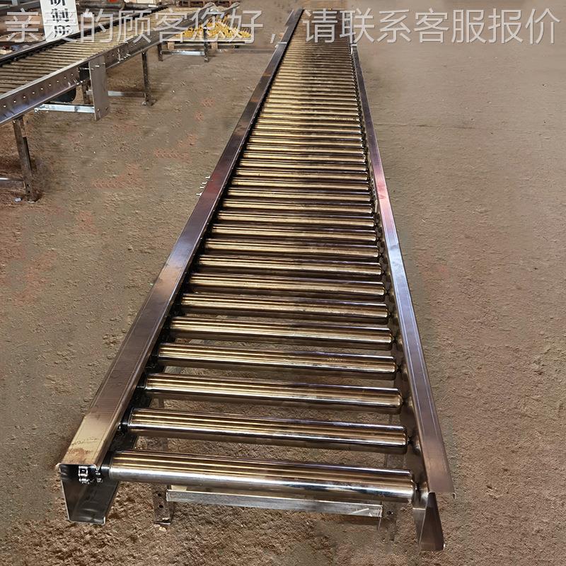 厂家应供无动力WQJ辊道 滚筒线输送机 下坡传输带卸货滑梯地滚线