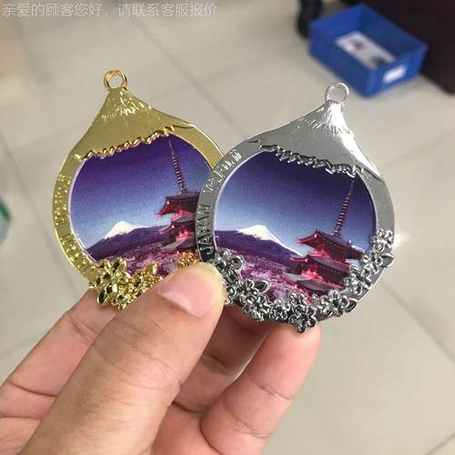 迈创金属水晶标徽章UV塑打印标机牌2512RN-2胸针料浮雕光油 打印