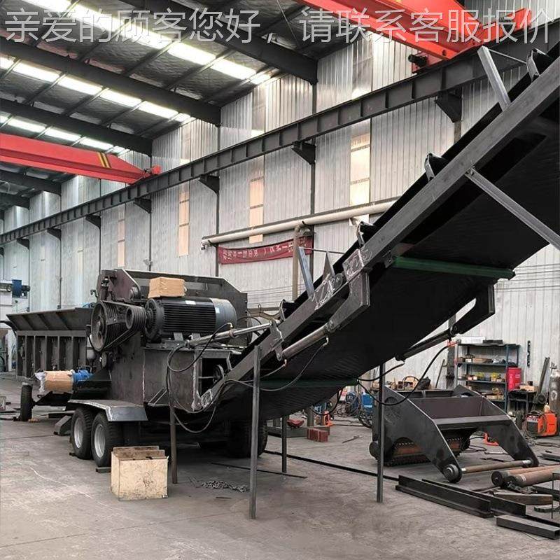 湿竹子粉鼓碎机大型干式木材削片破碎机 移动式木材切FSN 片机