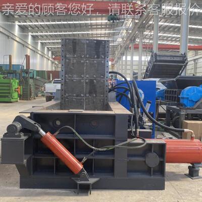 厂现货卧式废铁打压块机铁皮家铝边角料打包机废金属液片压100型