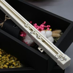 侧装 窗帘铝合金轨道直轨双轨顶装 窗帘滑道静音导轨滑轨罗马杆
