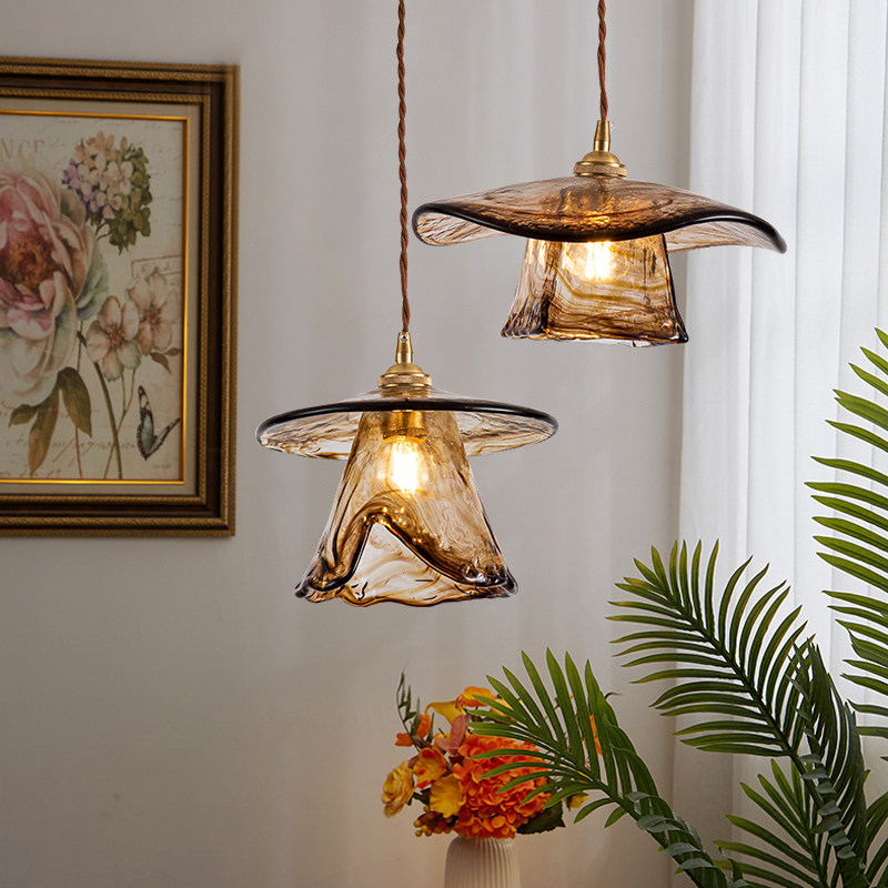 新款ph5侘寂风飞碟吊灯民宿餐厅茶室北欧日式吧台卧室复古玻璃灯,家装灯饰光源,餐厅吊灯,淘宝优惠券,粉丝福利购,淘宝优惠卷