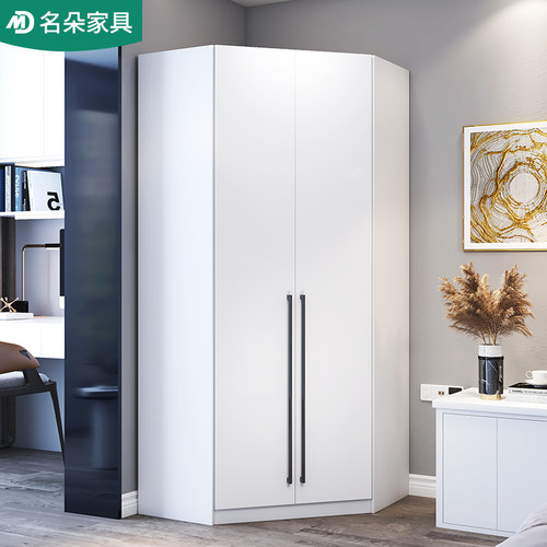 转角衣柜家用卧室90墙角柜多功能角柜储物柜小户型拐角置物柜5A3