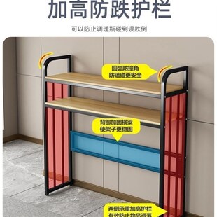 餐桌置物架落地边柜上方客厅收纳长条窄暖气片旁双层靠墙零食架子