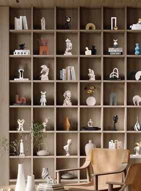 网红奶油风侘寂风摆件高级感小众客厅电视柜家居软装艺术装饰品