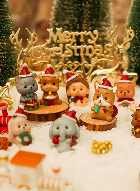 圣诞节日装饰品雪人小摆件商场服装店铺陈列圣诞老人创意布置摆设