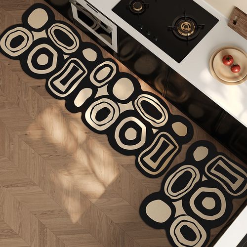 盗梦空间厨房防滑地垫轻奢高级感防水防油可擦免洗长条地毯可定制