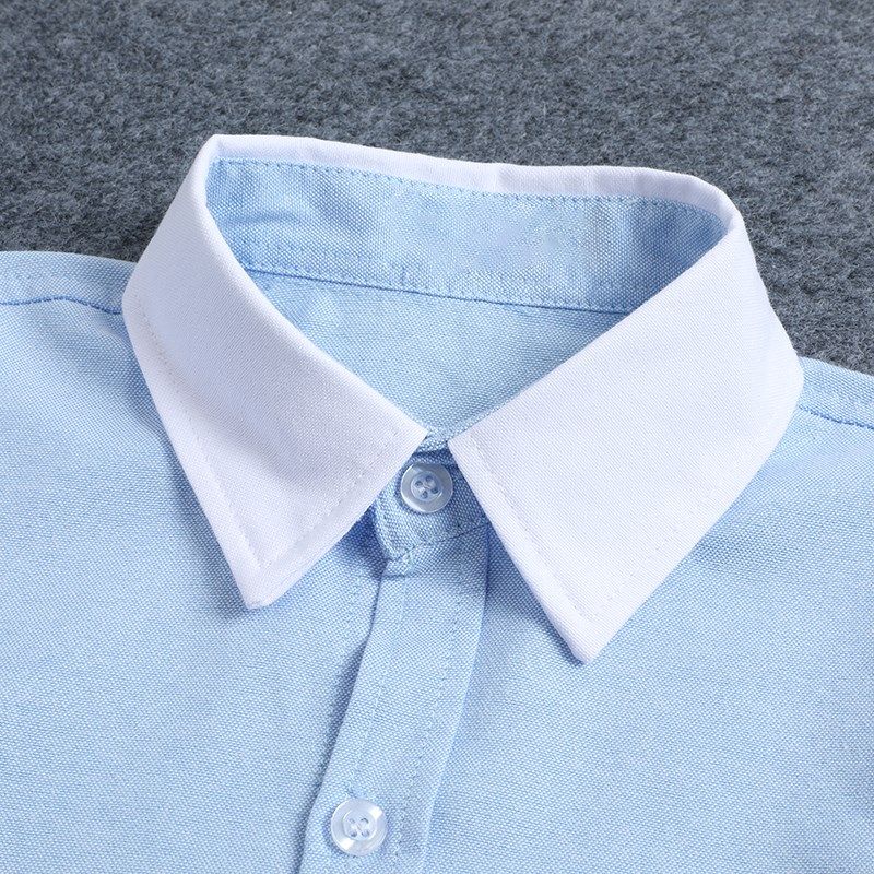 童装校服短袖衬衫夏季男童女童浅衬衫