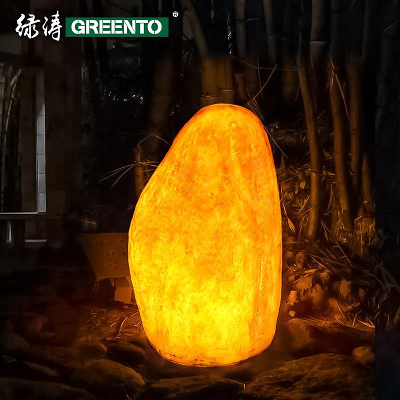 LED玻璃钢景观灯仿真石头灯公园庭院草坪灯户外发光石头灯