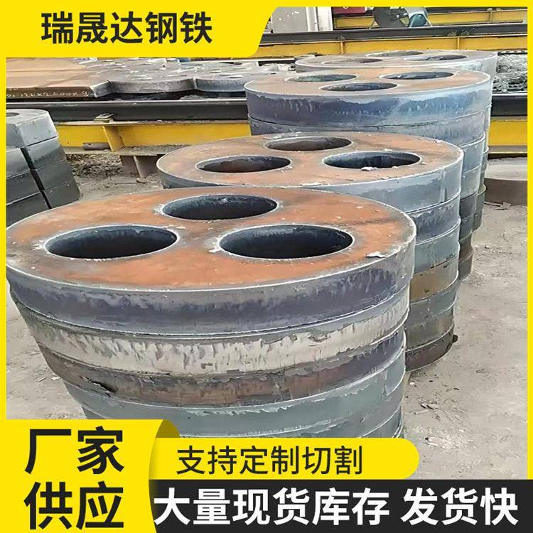 切割厚钢板Q355B/45#特厚板图纸加工黑料热轧50mm-350mm锰钢厚板