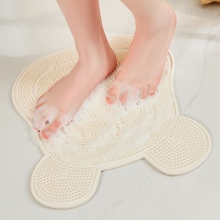 洗脚神器懒人搓脚地垫浴室硅胶防滑按摩垫刷脚板R去死皮卫生间洗