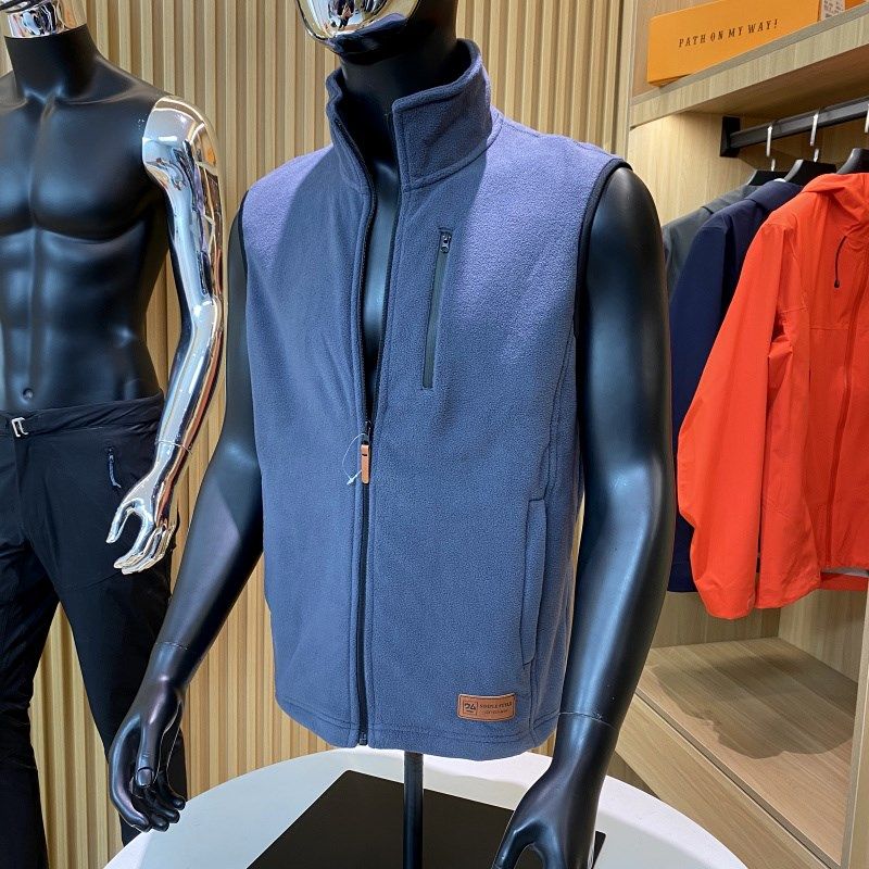 欧美户外订单!2023秋冬新品男士双面摇粒绒保暖立领马甲背心外套,男装,常规马甲,淘宝优惠券,粉丝福利购,淘宝优惠卷