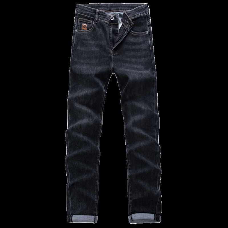 秋冬款加长版牛仔裤男115cm弹力修身小脚裤青年190瘦高个子男裤厚