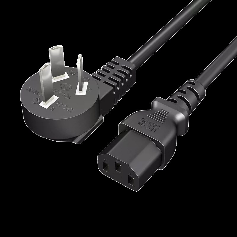 交流电源线_欧标_弯两插_C13_1.5米 海康工业相机交流电源线海康