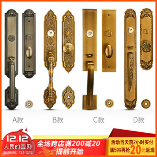 欧式豪华别墅家用防盗门入户静音真假 双开门对开门大门锁会议室