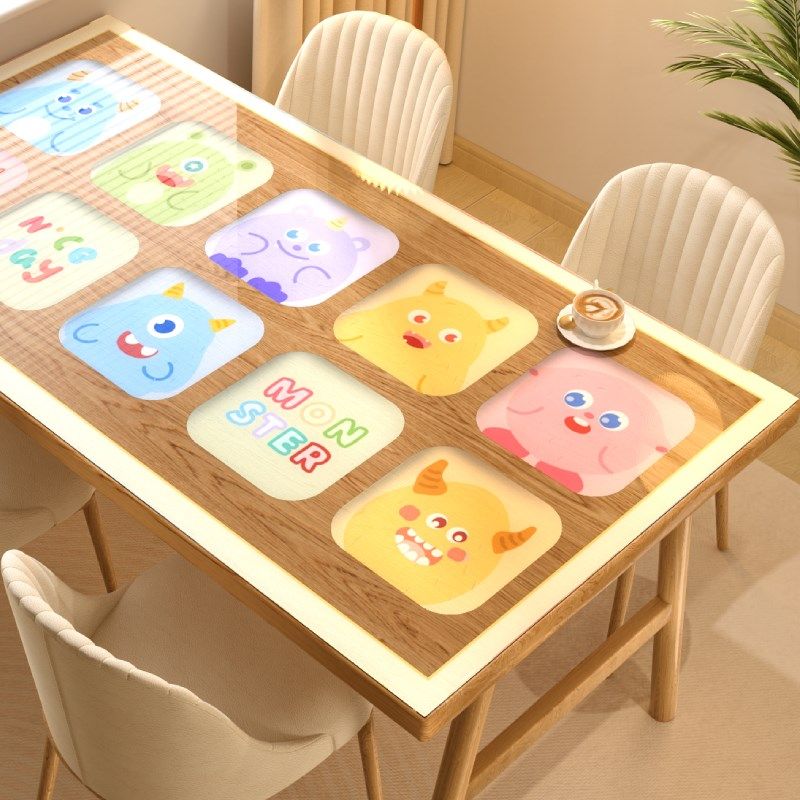 软玻璃防水防油餐桌垫防烫免洗桌布pvc高级感透明茶几桌面保护垫,居家布艺,桌布,淘宝优惠券,粉丝福利购,淘宝优惠卷