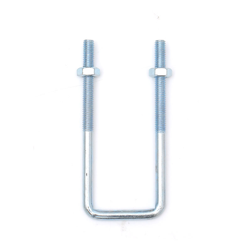 m6-M16mm碳钢镀锌方型卡直角U型卡U型螺栓直角螺丝方卡管卡扣管夹