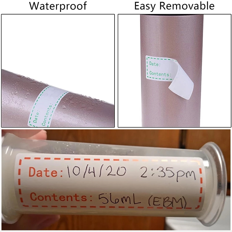 500新款自定4种颜色防水日期标签贴纸冰箱装饰家庭食物存储标记贴