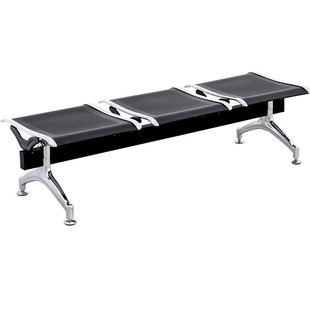 三人位无扶手平板连排椅休息椅等候椅机场椅无靠背公共座椅候诊椅