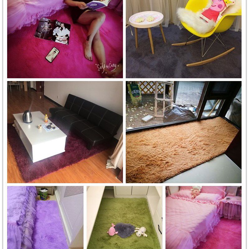 长方形床边地毯卧室地毯满铺丝毛地毯客厅茶几地毯地垫飘窗垫定制