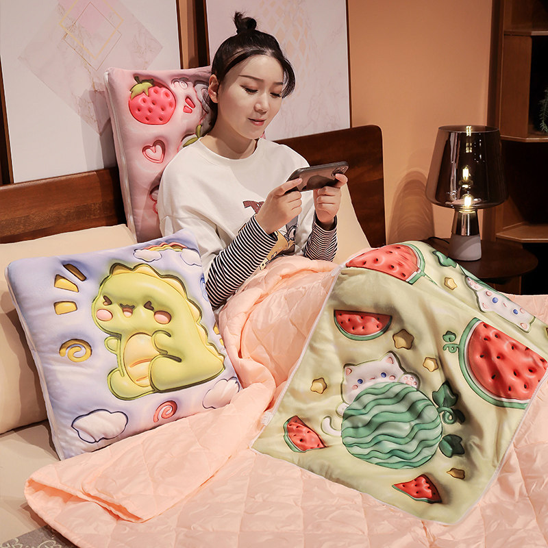 抱枕被子两用加厚办公室折叠午睡枕头毯子二合一沙发汽车靠枕车载,居家布艺,抱枕被,淘宝优惠券,粉丝福利购,淘宝优惠卷