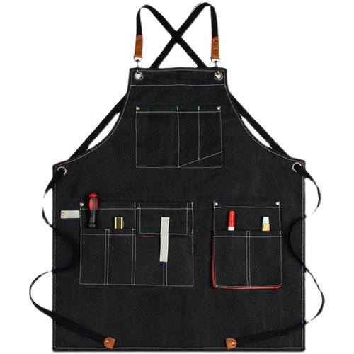 手工匠人电工修理木工具围裙男士加厚防水定制花园艺理发师工作服