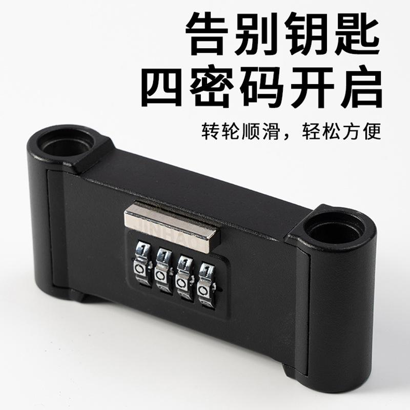 锁玻璃密码门锁防盗u型加长u形插防门挂锁商铺双门锁具办公室剪撬