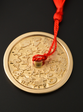 纯铜八卦镜凸镜家用九宫太极门口乔迁面凹镜挂件客厅店铺办公摆件