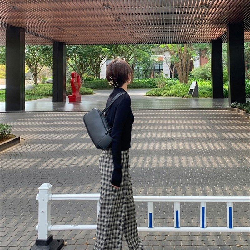 大码女装胖妹妹mm格子休闲阔腿春秋垂感高腰宽松显瘦直筒裤200斤,女装/女士精品,大码裤装,淘宝优惠券,粉丝福利购,淘宝优惠卷