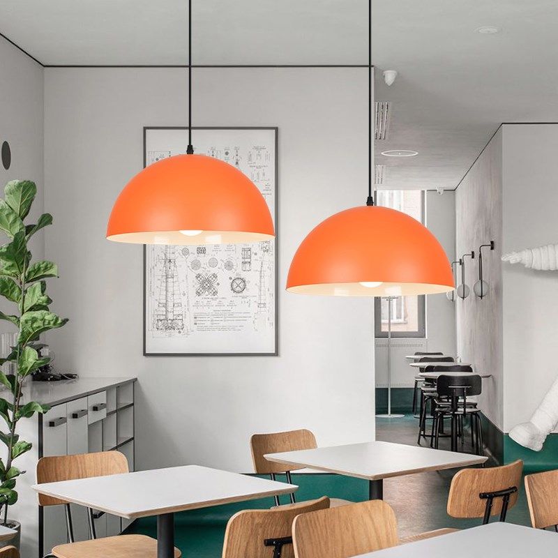 工业风橙色创意锅盖吊灯餐厅卡座餐饮店餐桌火锅店饭店铺商用灯罩,家装灯饰光源,酒店/宴会厅/餐饮吊灯,淘宝优惠券,粉丝福利购,淘宝优惠卷