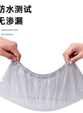 紫色超厚一次性鞋套CPE室内防滑耐磨家用待客防水雨天塑料厚脚套