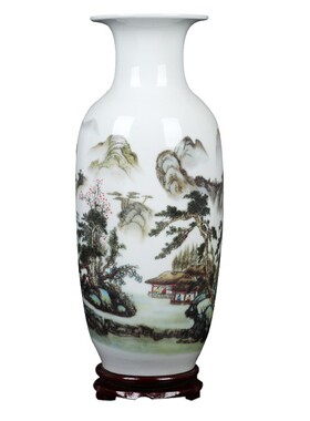 景德镇花瓶摆件客厅插花陶瓷器简约酒柜花瓶装饰品客厅家居摆设